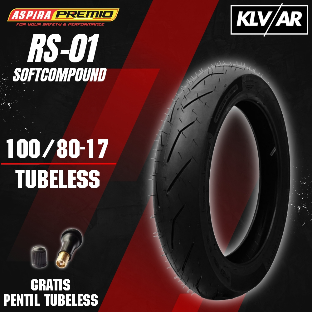 [FREE PENTIL TUBELESS] BAN ASPIRA PREMIO SPORTIVO RS 01 SOFT COMPOUND TUBELESS RING 17 BAN MOTOR UKU