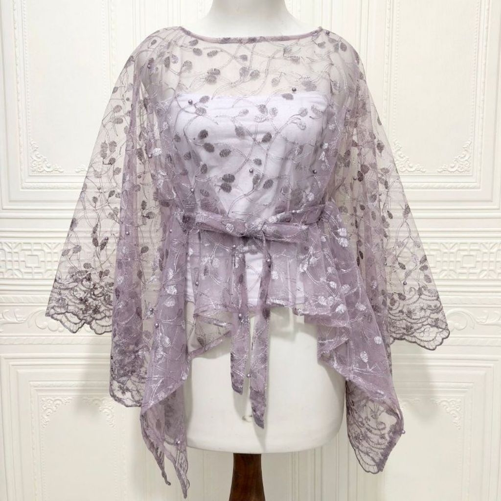 CAPE BRUKAT OUTER KEBAYA TILE MUTIARA