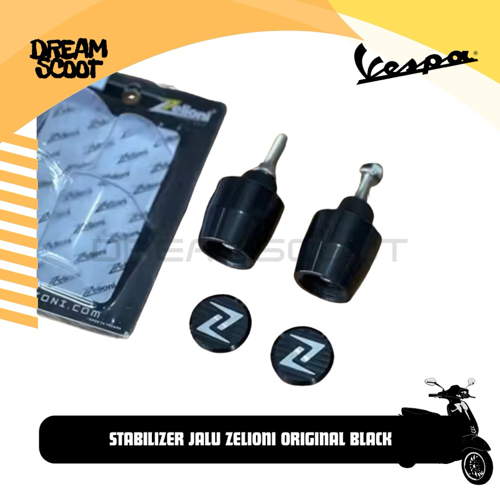 Stabilizer zelioni Bar End Zelioni Vespa Sprint Vespa Primavera Vespa S Vespa LX Black Series