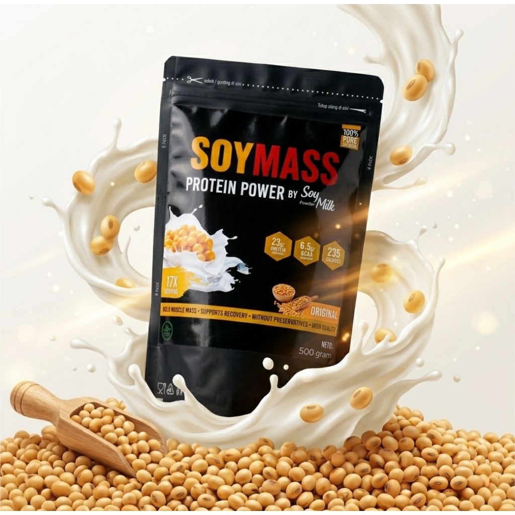 Susu Kedelai Bubuk Tinggi Protein SOYMASS Whey Protein