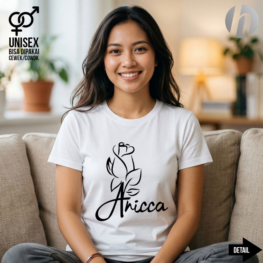 Mittara - Seri Kaos Baju Buddhis Anicca Vesakh Waisak Tshirt Buddha Custom UNISEX