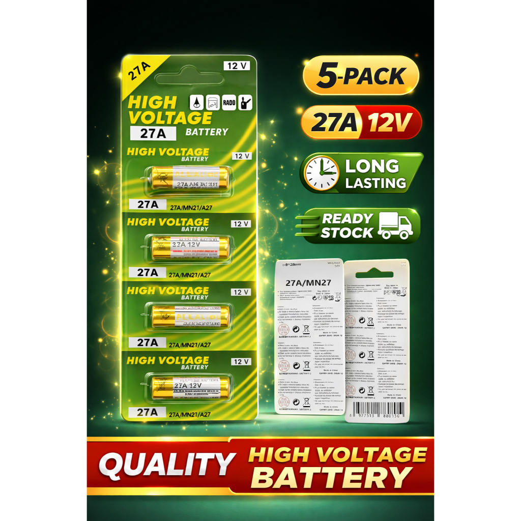 Baterai 27A Alkaline High Voltage 12V High Voltage Battery (non gp)