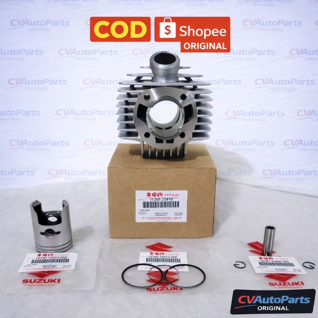 COD Cylinder Block Blok Seher Seker Boring Buring Komplit + Piston Suzuki A 100 A100 Original ASLI-A