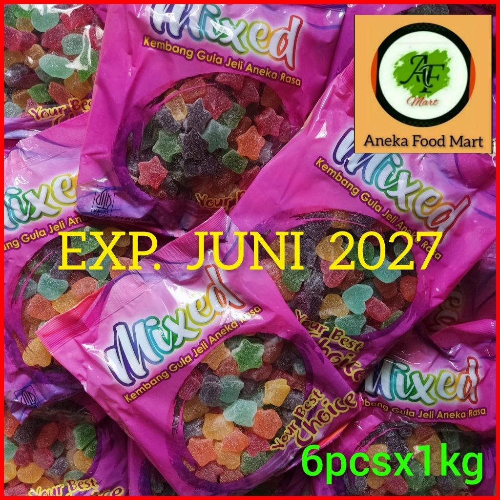 Waisun Jelly 1kg/ Mixed Pastilles/ Jelly Waisun/ Jelly Malaysia/ Permen jelly/ Kembang Gula Jelly
