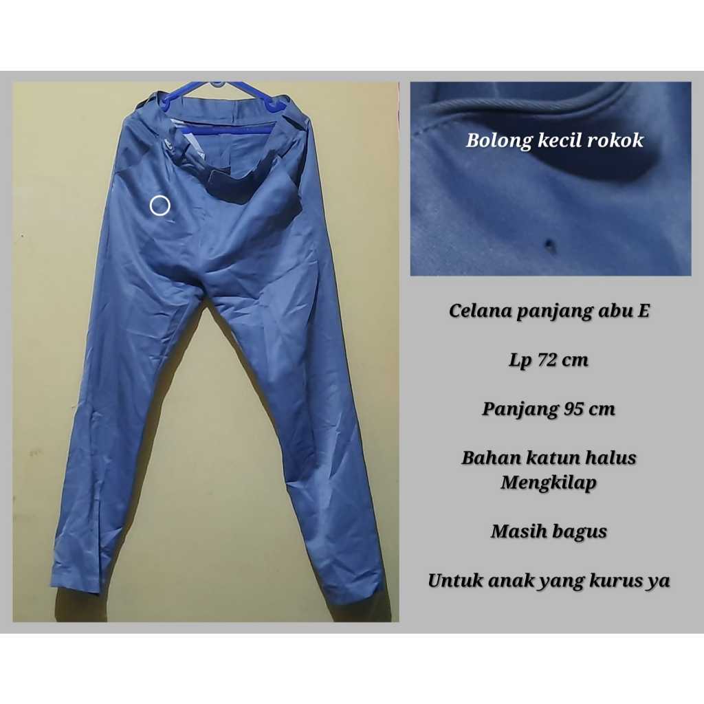 Celana panjang abu SMA seragam sekolah anak laki laki prelove murah meriah