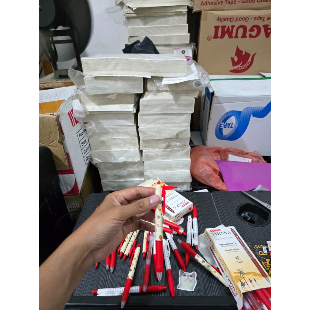 KENKO GEL PEN SAHARA Pena / Pulpen HITAM BIRU MERAH Pulpen Cetek K-1 ECO
