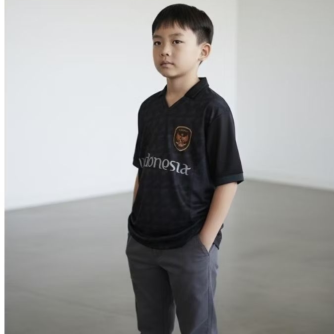 JERSEY TIMNAS ANAK BLACK / BAJU JERSEY TIMNAS