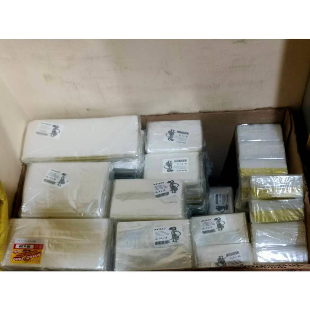Plastik PP bening Wayang uk 12x16 cm kantong kemasan kue isi 250gram Plastik PP Bening Plastik PP Te
