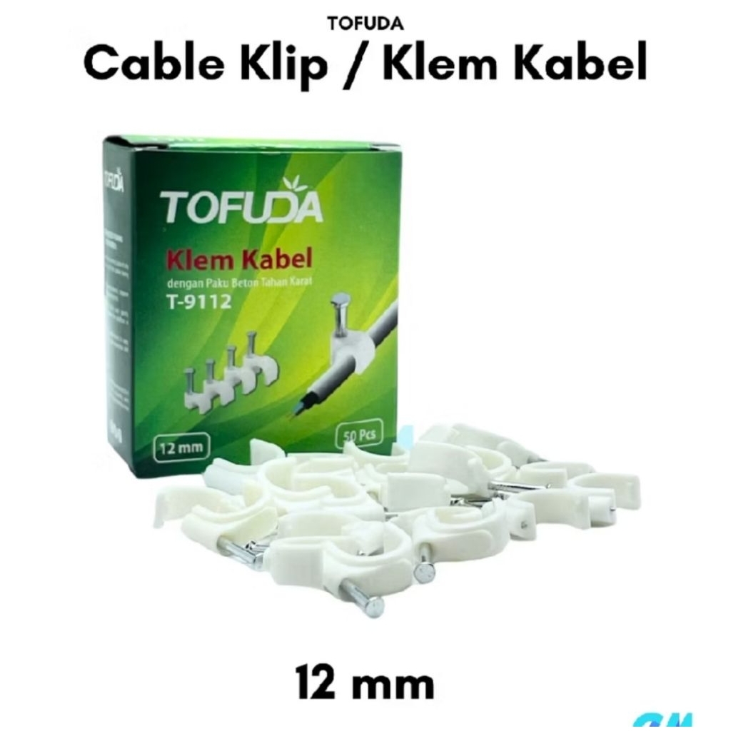 Klem.kabel 7/8/9/10/12 mm Klem kabel paku tembok original