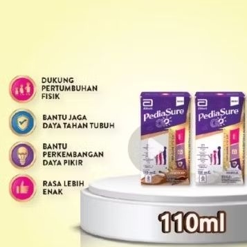 PEDIASURE GO UHT VANILA/COKLAT 110 ml