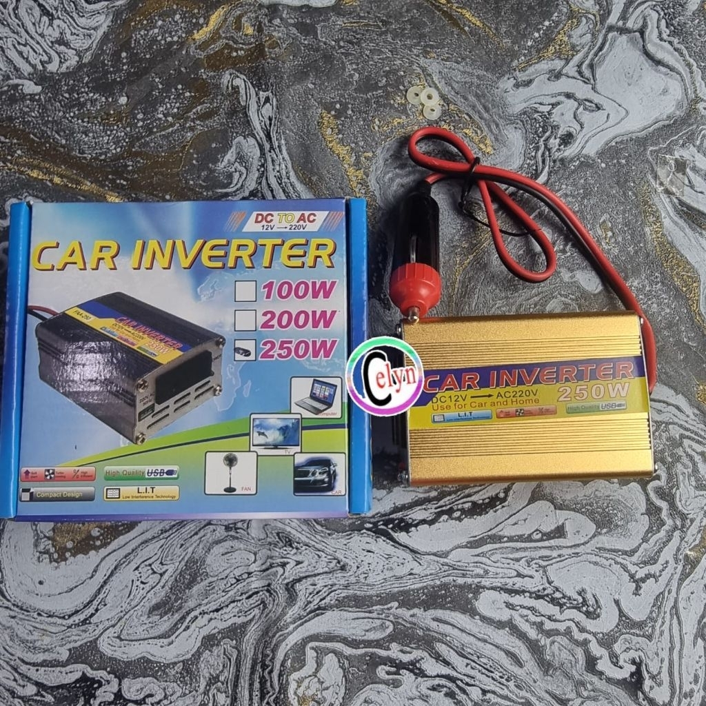 Inverter Car 250Watt DC TO AC 12V To AC 220V DC-AC Inverter Mobil