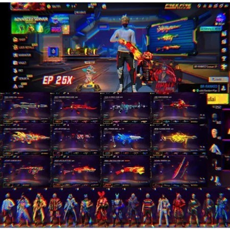 (Cek Deskripsi)=======================FF FREE FIRE Elite Pass Cees Gank Versi SG EVO OPM Sayap FF