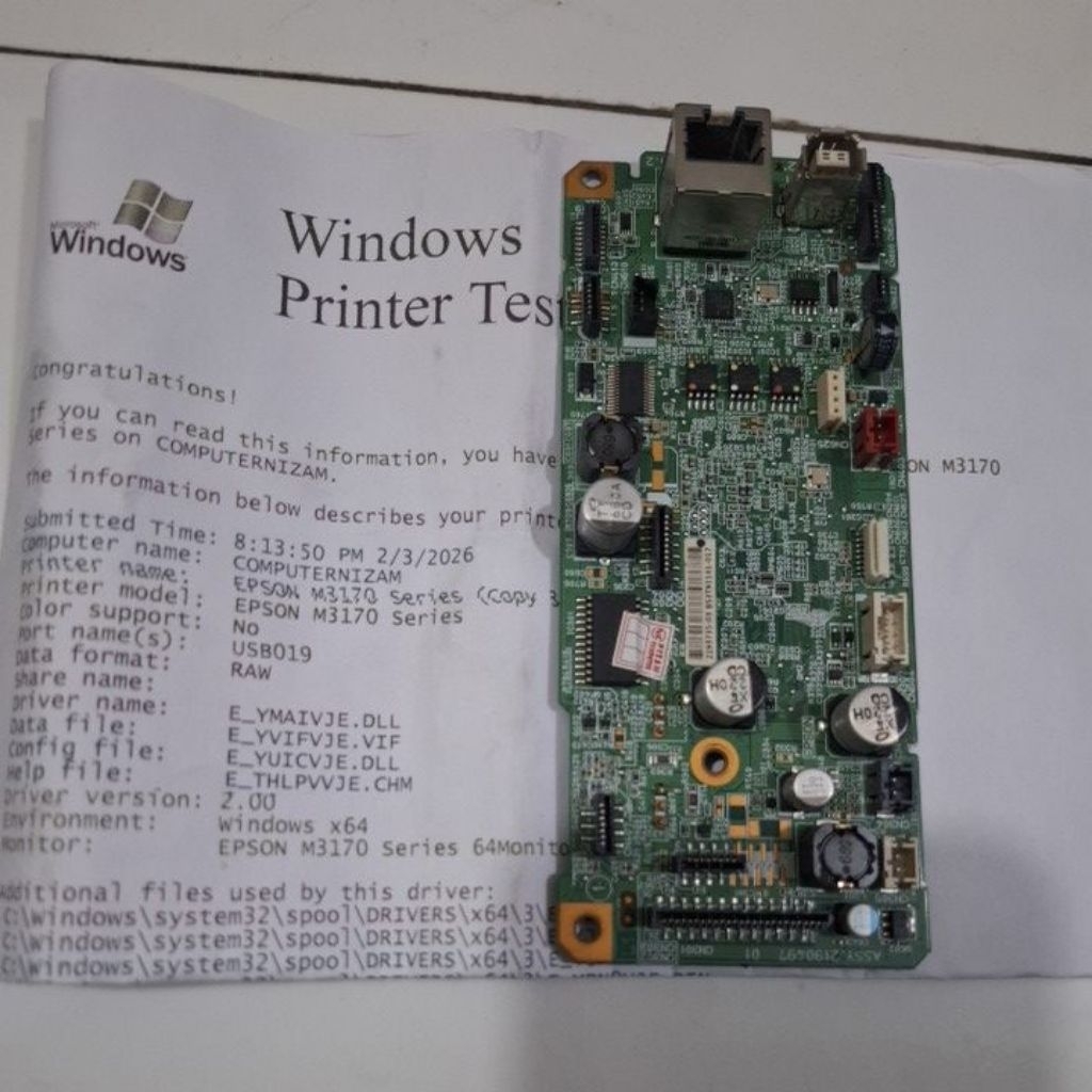 Mainboard Epson M3170 board logic