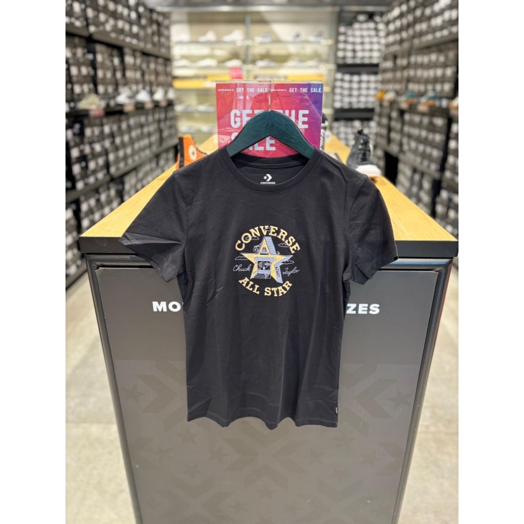 Converse Tshirt women black & white