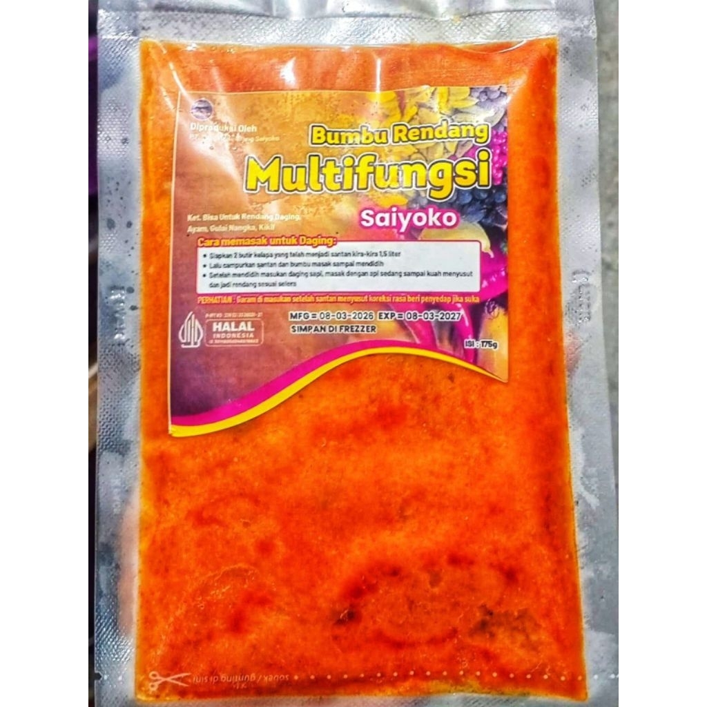 Bumbu Rendang Asli Padang untuk 1kg Daging