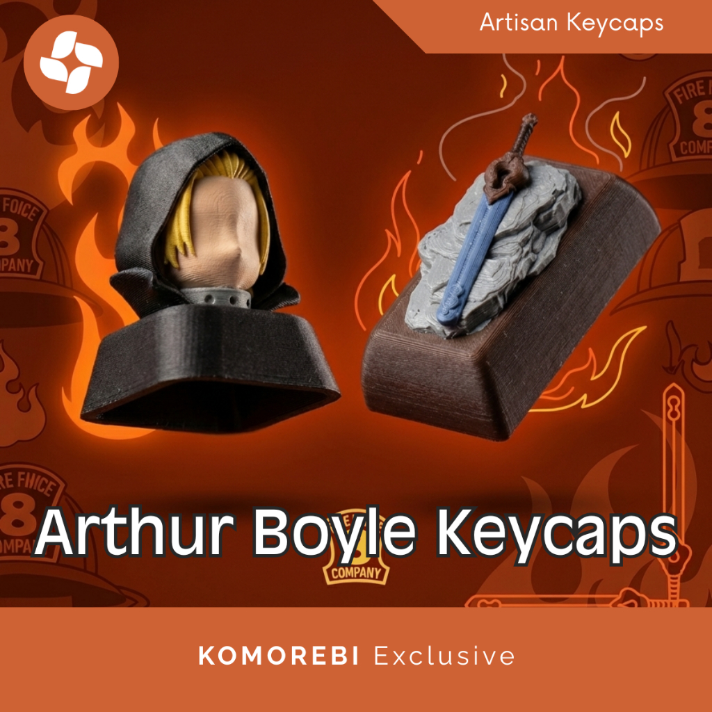 Artisan Keycap Fire Force Arthur Boyle Excalibur Head Custom Keyboard Mechanical Cherry MX Stem Komo