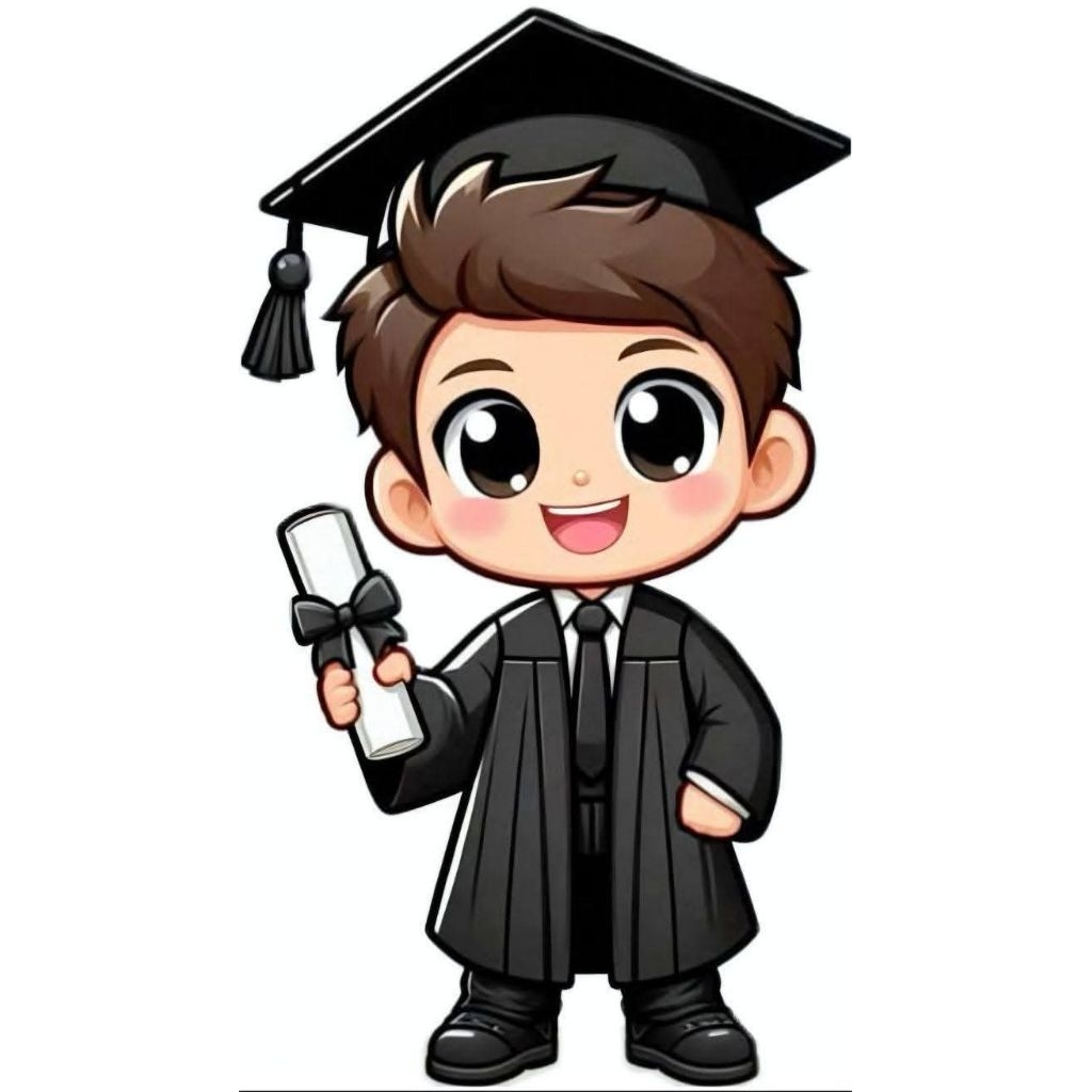 Topper Wisuda Laki-laki Happy Graduation