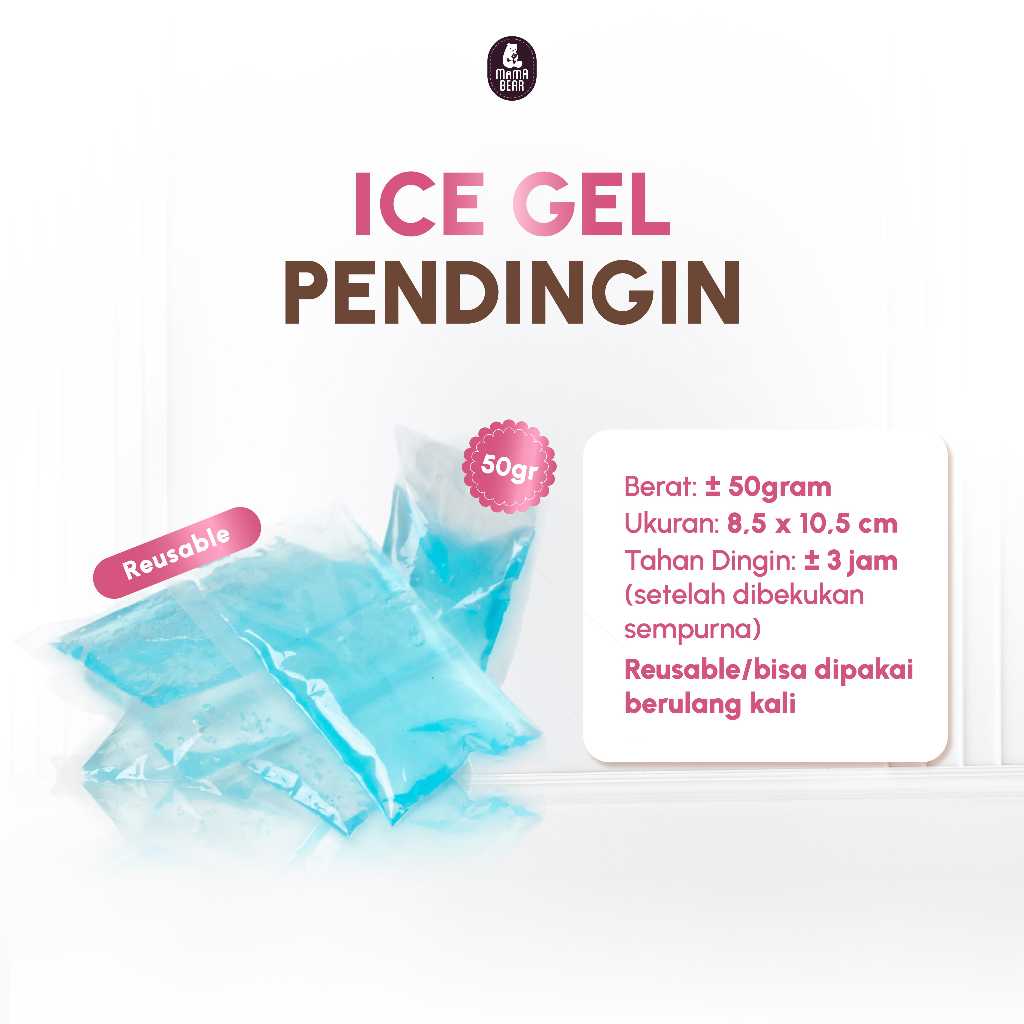 [10 PCS] Ice Gel Pendingin 50g Biru - Blue Ice Pack Kecil - Ice Pack ASI Makanan Cooler Box