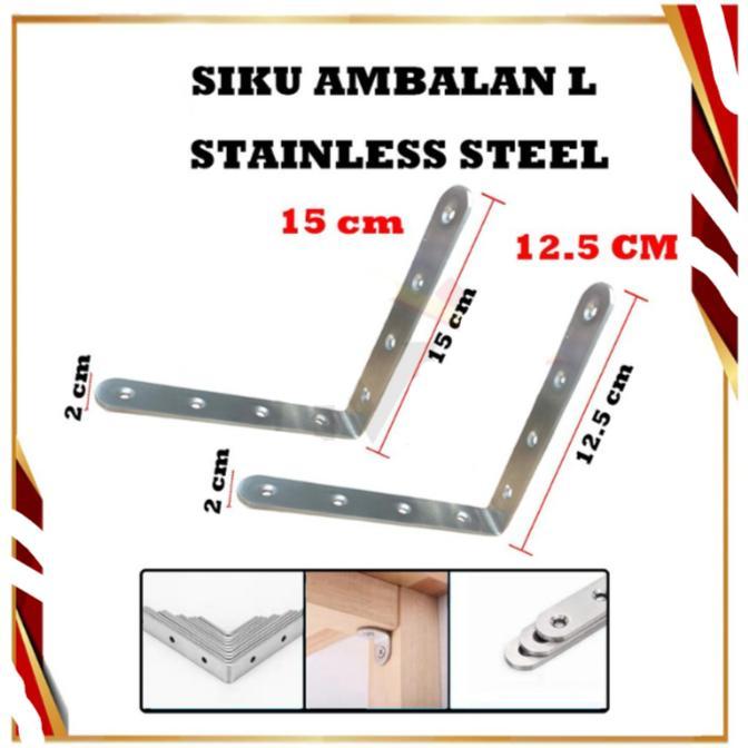 plat siku rak ambalan verseng 8x8 10x10  12,5x12,5  sedang medium L ell elbow flat kaki braket shelf