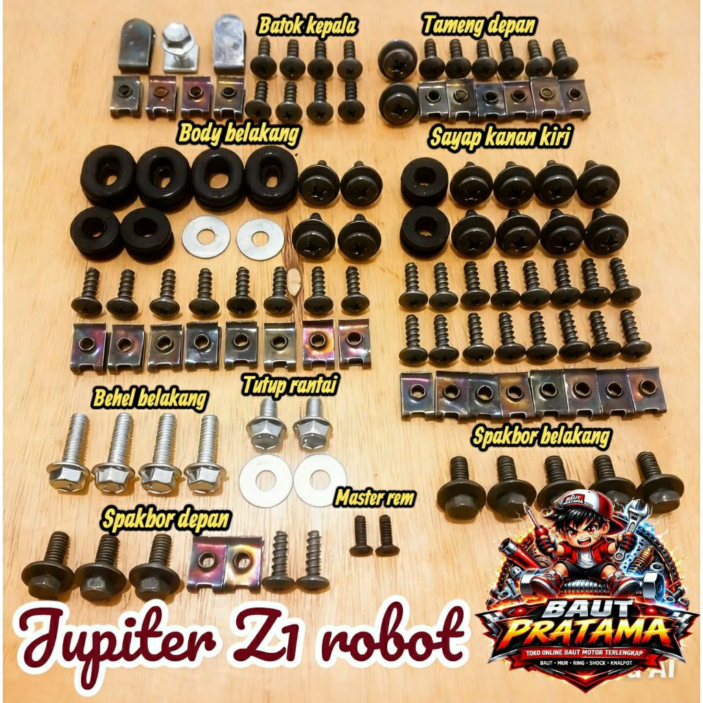Baut fullset body motor Jupiter Z1 robot