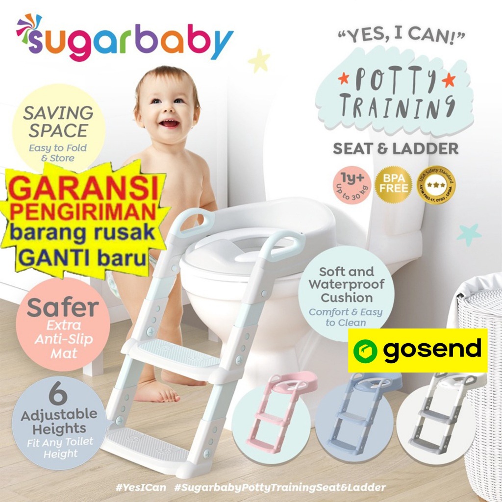 SUGARBABY Potty Ladder Chair Seat Toilet Training Anak | DUDUKAN TOILET BAYI Sugarbaby Potty Trainin