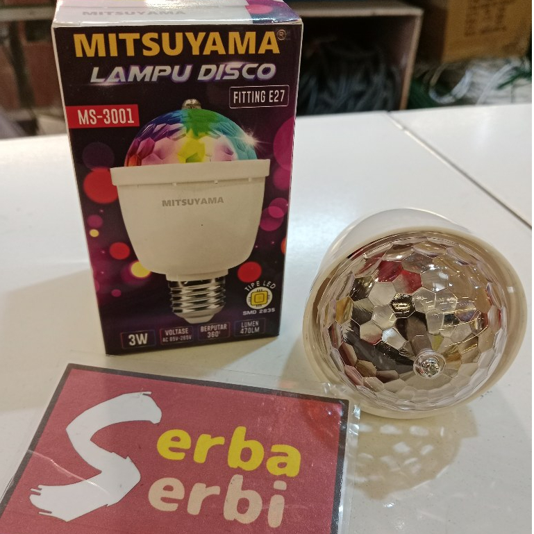 -E27 DISCO ROTATING-Lampu led bulat disko putar full color led 3-6watt