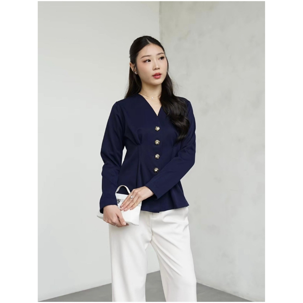 Zora Top - Blouse Wanita Lengan Panjang/ Atasan Blouse casual wanita/ baju semi formal wanita/ atasa