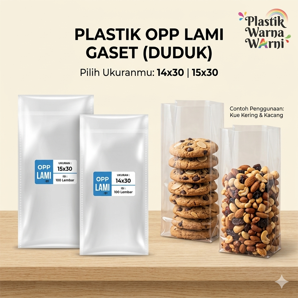 Plastik Opp lami Gaset / duduk ukuran 14x30 / 15x30 (04)