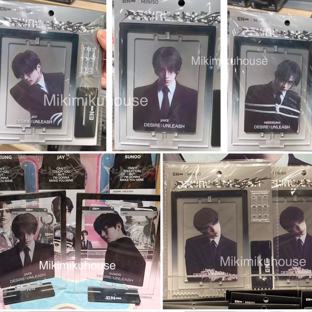 READY MINISO x ENHYPEN PORTRAIT ACRYLIC DISPLAY STAND STANDEE PHOTOCARD JAKE SUNOO JUNGWON SUNGHOON 