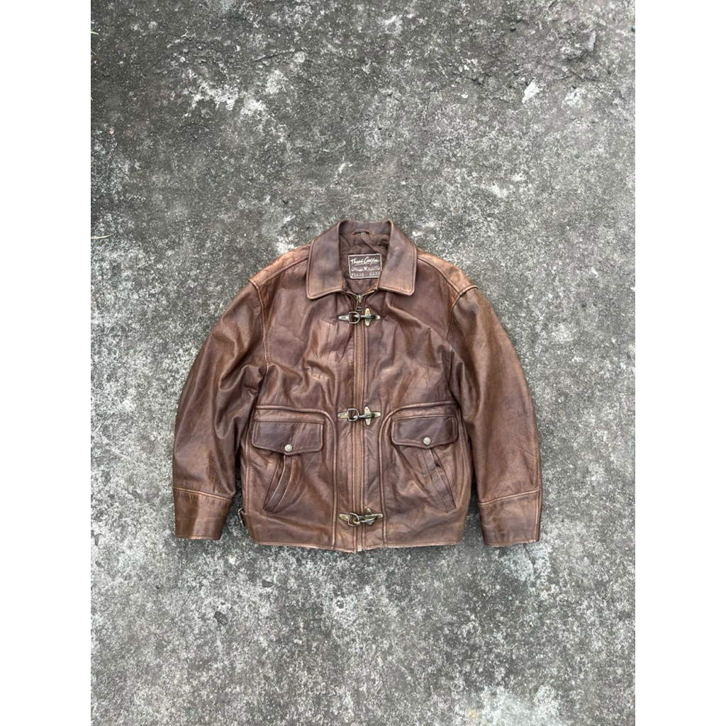 Leather jacket brown vtg
