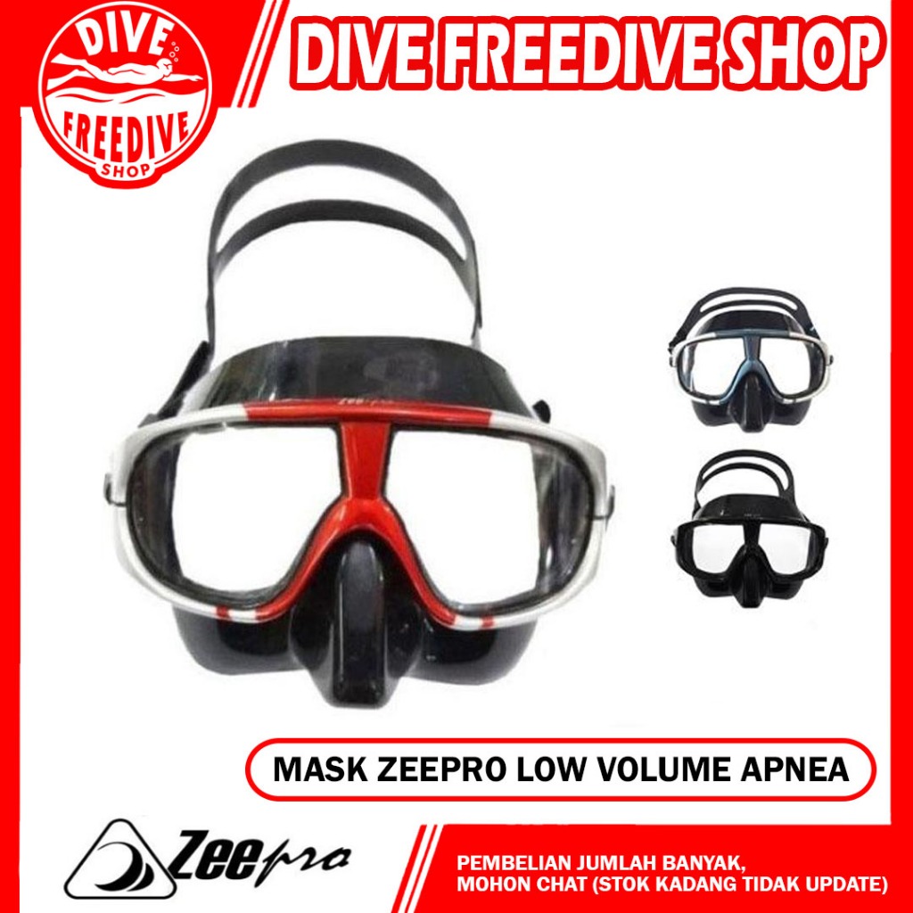 Mask Low Volume Zeepro Apnea Masker Kacamata Selam Scuba Diving Freediving Spearfishing Apnea Freedi