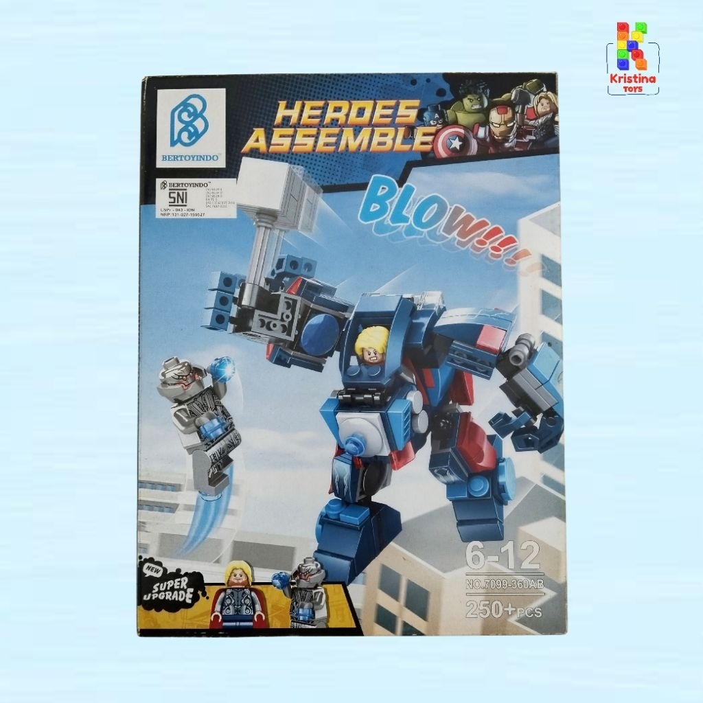Brick Building Block Robot Petarung Super Hero - Seri Heroes Assemble