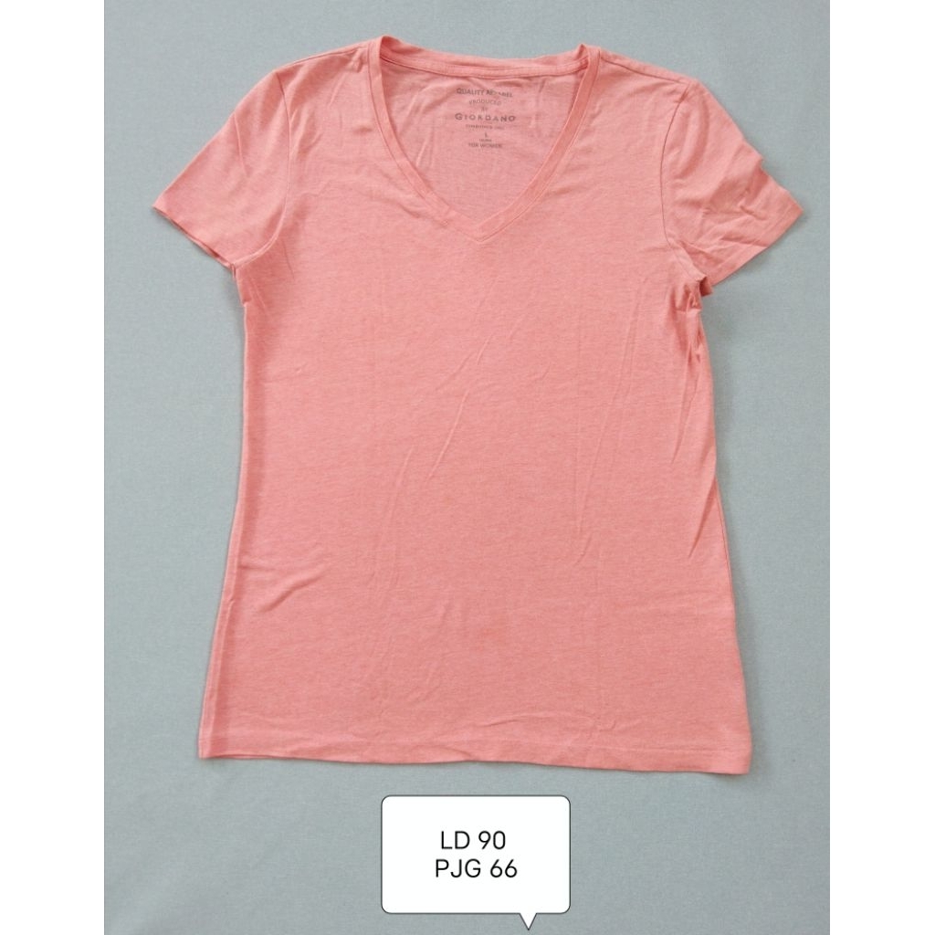Kaos Wanita Giordano Original V Neck L Preloved like New