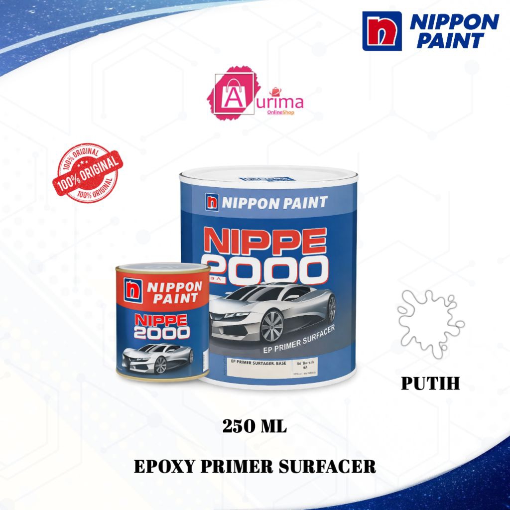 EPOXY PRIMER 2K NIPPE 2000 WHITE NIPPON PAINT 250GRAM SET - CAT DASAR ANTI KARAT BERKUALITAS