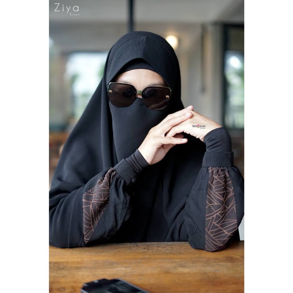 Ziya Abaya Premium Mewah Cantik by Ummu Maryam Collections Adem Nyaman Terbaru 2026 Flowy Kekinian B