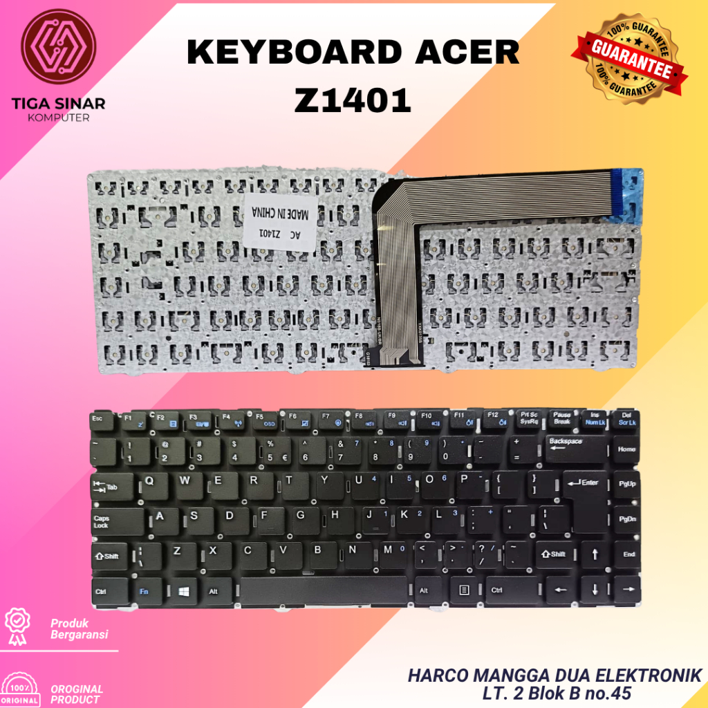 Keyboard Acer Z1401 Z1402 Z3-451 Z3-451
