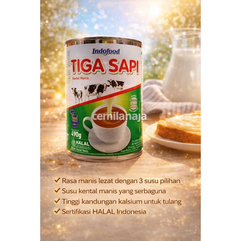 INDOFOOD SUSU KENTAL MANIS CAP TIGA SAPI TOKO BAHAN KUE SEMBAKO BANDUNG MURAH