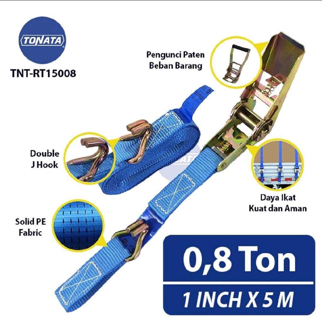 RATCHET TIE DOWN 5TON 1" X 5M