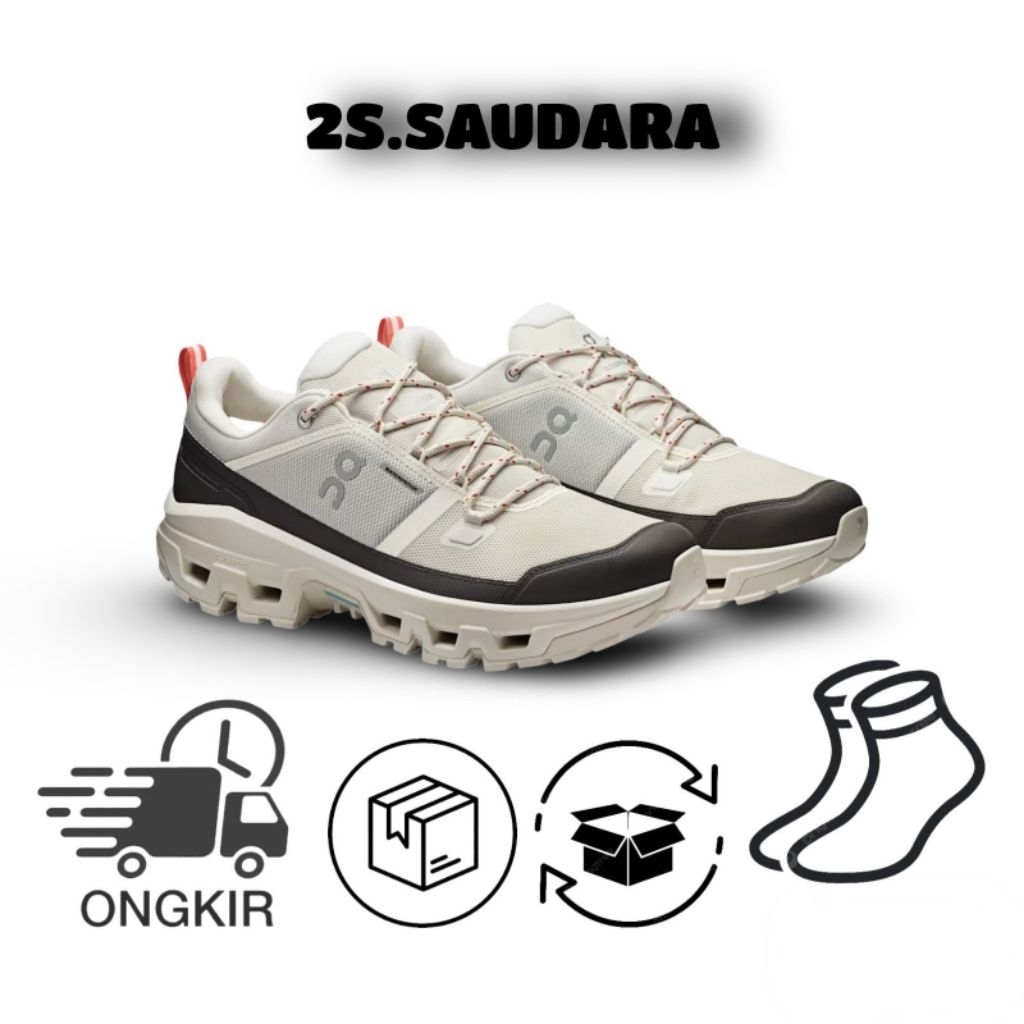 Sepatu Running Hiking 0n Cloudrock Low Beams Rei Earth Black