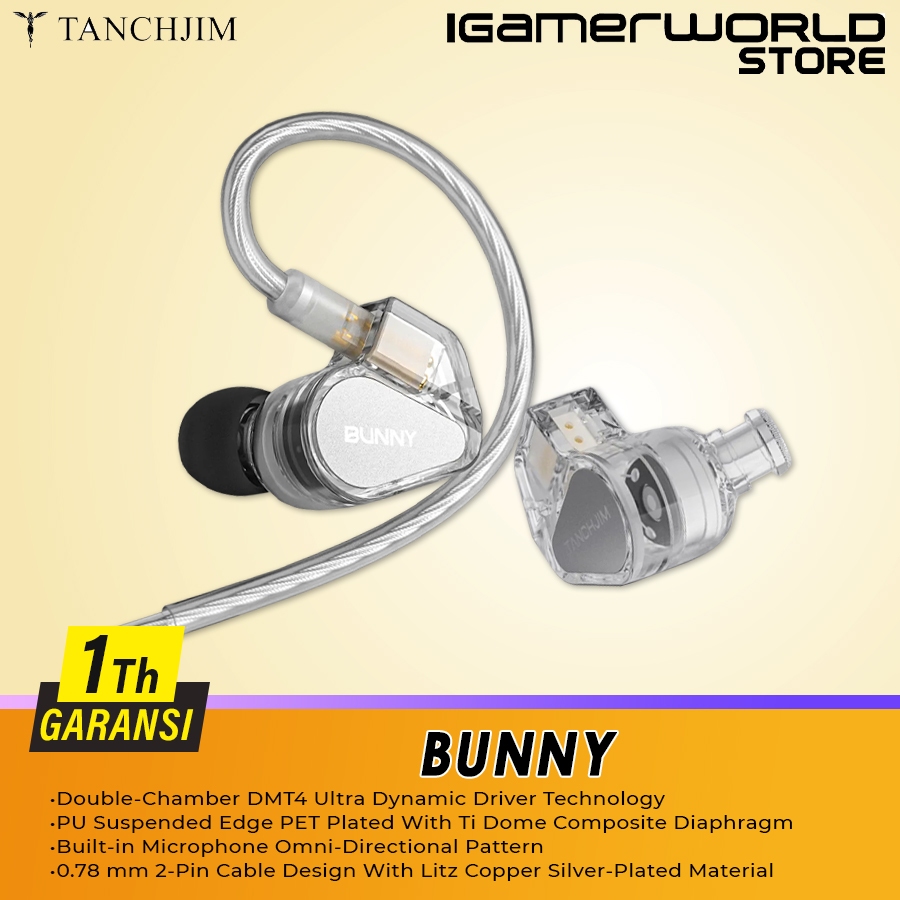 Tanchjim Bunny DMT4 IEM Ultra Dynamic Driver In Ear Monitor Earphone
