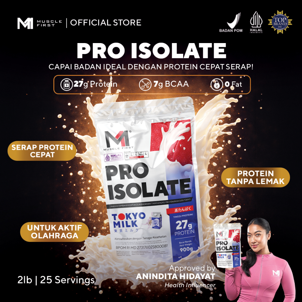 MUSCLE FIRST Pro Isolate 2lbs/900gr - Whey Protein Suplemen Fitness
