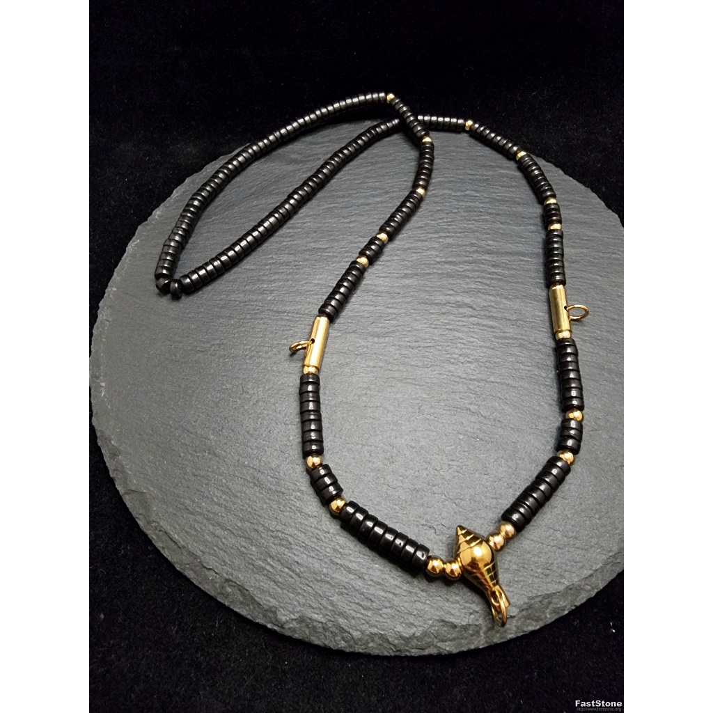 Kalung Liontin Amulet Triple 3 Ways Tempurung Kelapa 70cm J293