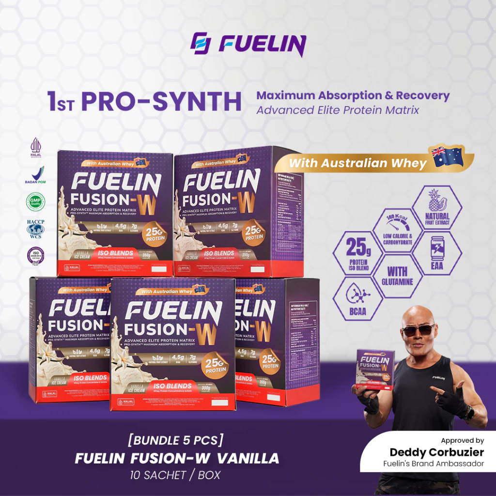 DISTRIBUTOR FUELIN - [Bundling 5 Box] FUELIN - Fusion W - Susu Protein ISO Blends ( Whey & Isolate)