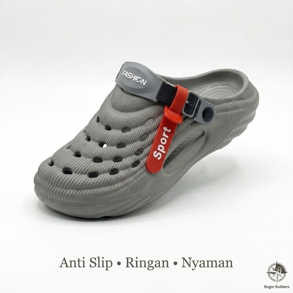 BR Sepatu Sandal Pria Premium Model Korea Baim Sandal Jibbitz Terbaru Baim Cowok Korea Style