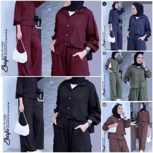 SETELAN CARGO WANITA VIRAL/ONE SET CARGO WANITA DEWASA/SETELAN CARGO TERLARIS