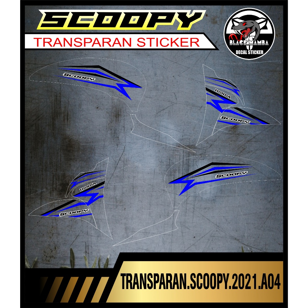 STICKER TRANSPARAN SCOOPY 2021 , STRIPING TRANSPARAN SCOOPY 202 A04