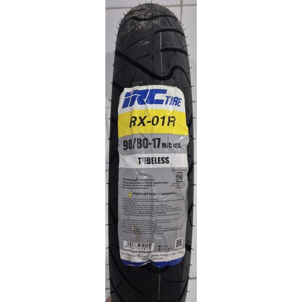 Ban Tubeless IRC 90/80-17 untuk Supra GTR 150 (FR) R15 OLD (FR) & Vixion (ALL TYPE) (FR)