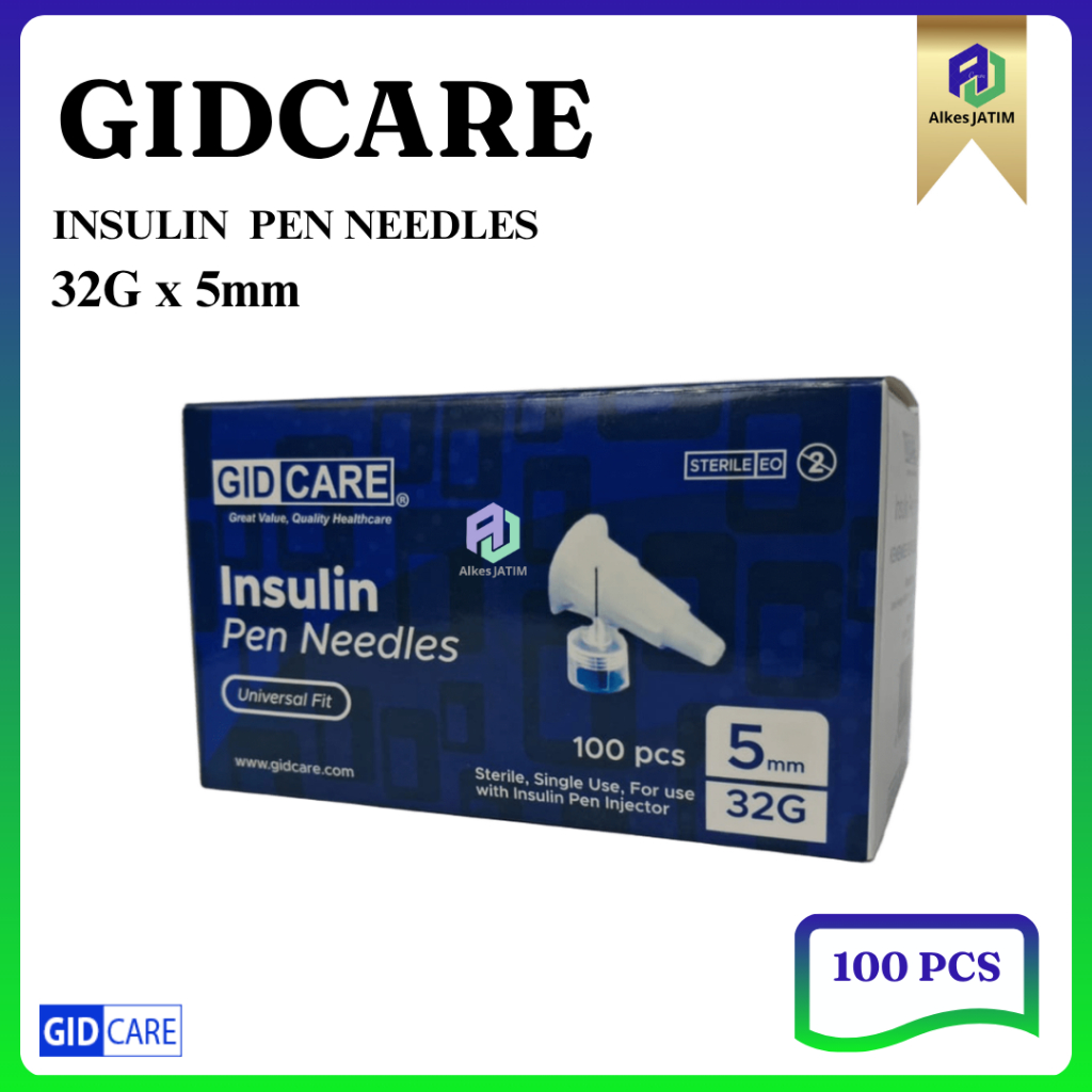GIDCARE Pen Needle 32G x 5mm / Pen Needle Insulin 32G / Jarum Insulin