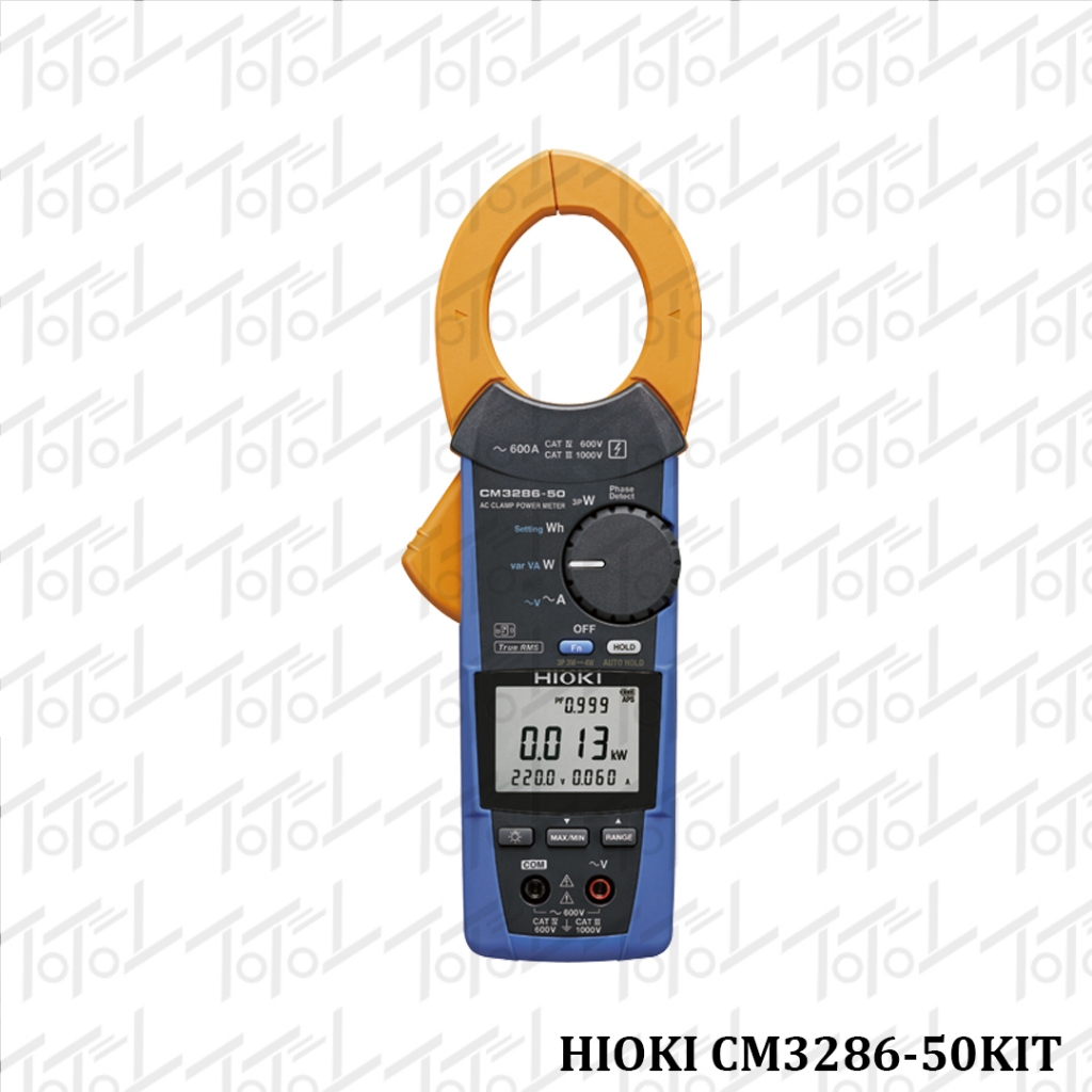 Hioki CM3286-50KIT AC Clamp Power Meter 600A / Single Phase Power Clamp Meter Hioki CM-3286-50KIT / 