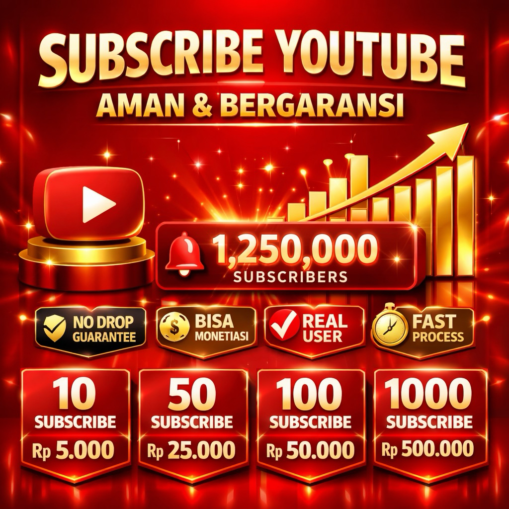 Youtube Subscribe Real No Drop Bisa Monetisasi